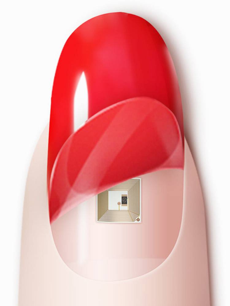 NFC Smart Uña Chip de función de llamada virtual Uña Manicura inteligente herramientas para niña Mujer Llamada telefónic