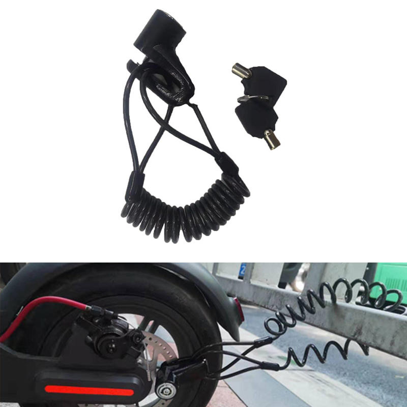 Ruedas de freno de disco antirrobo de monopatín eléctrico cerradura con acero Alambre para accesorios de scooter M365/Pr