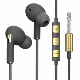 EARDECO con cable agradable para la piel Auriculares In-Ear 3.5mm Mobile Auriculares con micrófono Bass Auricular Auricu