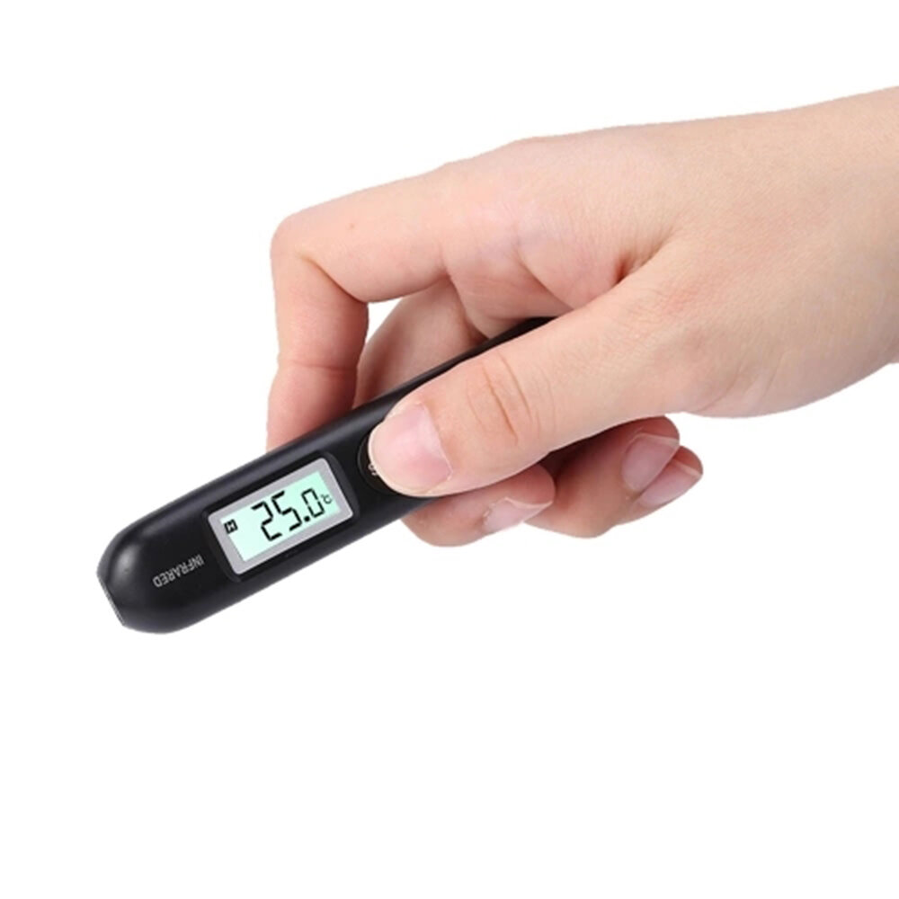 Mini detector de temperatura infrarrojo digital portátil de medición de temperatura Pluma con pantalla LCD Pantalla comp