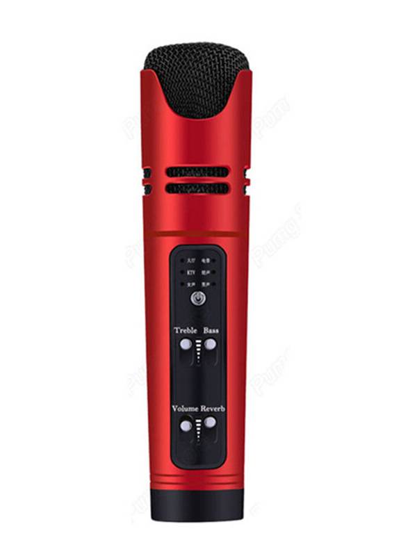Bakeey C16 DSP Metal Grabación inalámbrica de mano Karaoke Micrófono Soporte 6 Voz Tarjeta de sonido incorporada que cam