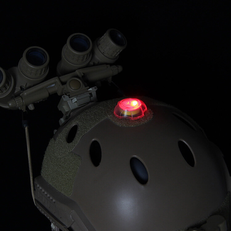 Señal de casco táctico XANES® Lámpara 2 modos Impermeable militar Luz intermitente de seguridad para casco al aire libre
