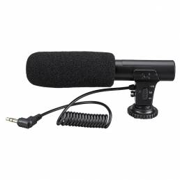 Micrófono estéreo externo de 3.5 mm Micrófono MIC para videocámara DV Canon DSLR Cámara