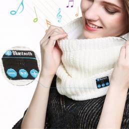 Bufanda universal con auriculares bluetooth Bufanda con cuello de música de invierno cálido para hacer punto para iPhone