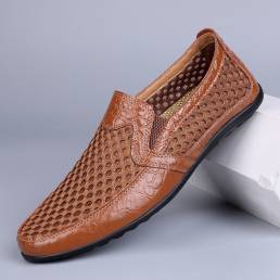 Hombre Piel Genuina Zapatos de negocios transpirables antideslizantes cómodos para el ocio