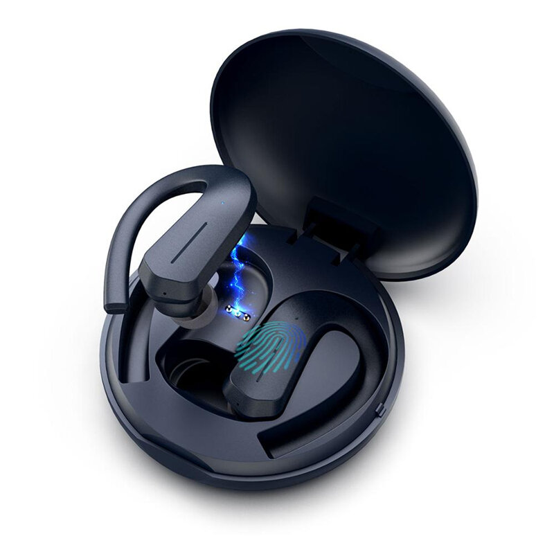 GGMM T1 Sport bluetooth Auricular Auriculares inalámbricos HiFi 9D Stereo Smart Touch IPX7 Impermeable Auriculares con g
