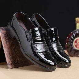Hombre Oficina Casual Trabajo formal Oxfords Zapatos de cuero Punta redonda Negocio Vestido