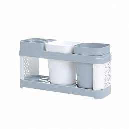 Soporte para cepillo de dientes Soporte de vasos de plástico Estante Cuarto de baño Estante de almacenamiento de pasta d