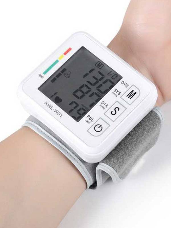 Presión arterial de muñeca Boxym Monitor Automática LCD Medición de presión arterial Esfigmomanómetro electrónico Tonóme