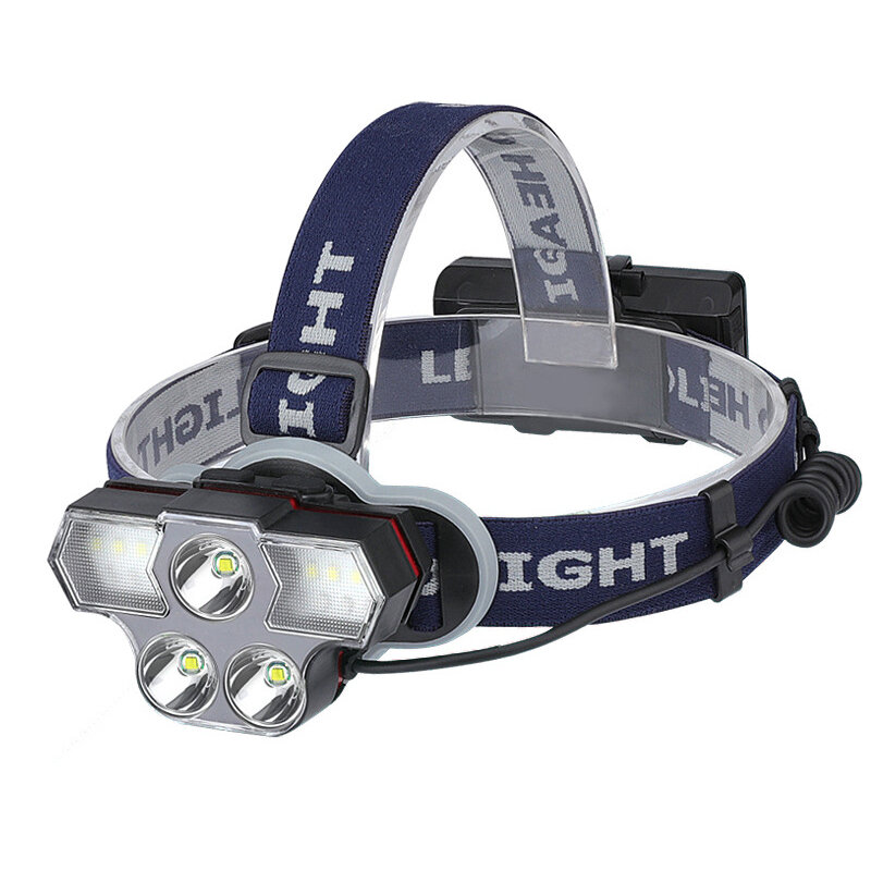 XANES® 6-Modos 2400LM 3 * T6 LED Faro de carga USB al aire libre Luz de trabajo de iluminación Impermeable Linterna de c