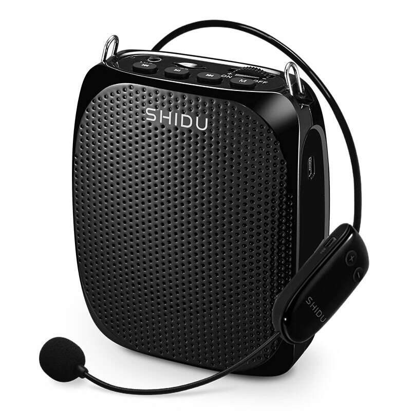 SHIDU S615 10W Voz portátil Amplificador Cableado Micrófono Mini altavoz de audio Altavoz de sonido estéreo natural