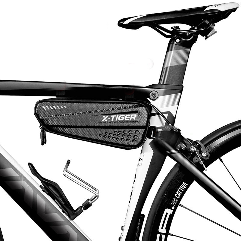 Bicicleta de ciclismo X-TIGER ES4 Bolsa 1.2L Impermeable 3D EVA Shell Pouch Bike Top Front Tube Triangle Bike Frame Bols