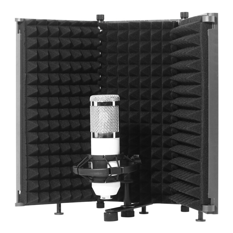 Plegable Micrófono Escudo de aislamiento acústico Panel de estudio de espumas acústicas para grabación de transmisión en