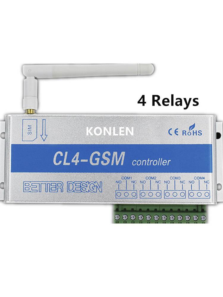 4 relé del controlador GSM Llamada SMS Control remoto Interruptor
