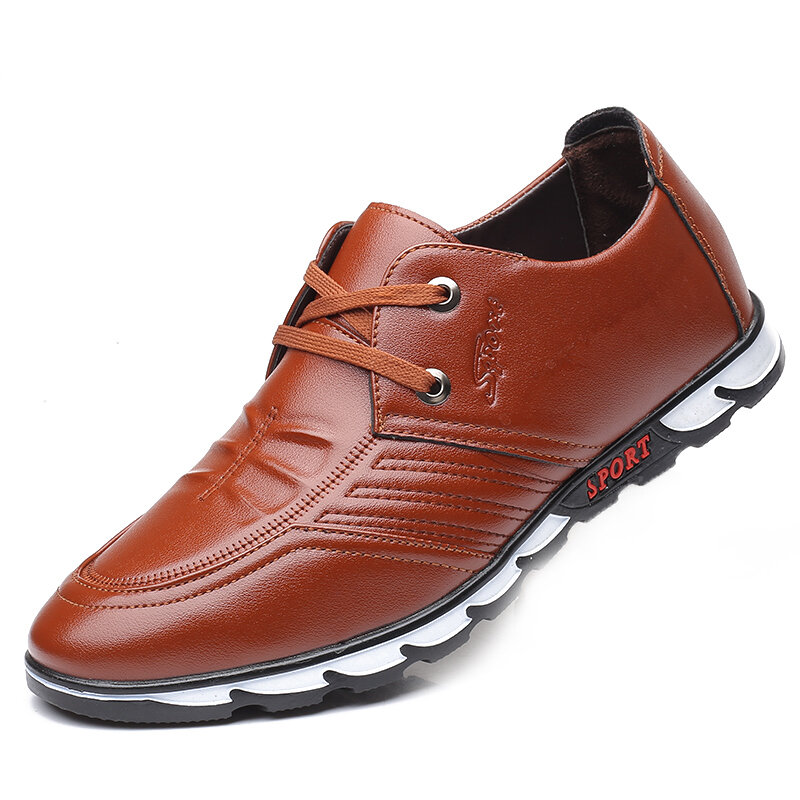 Hombre Comfy Soft Zapatos casuales de negocios transpirables antideslizantes de cuero de microfibra