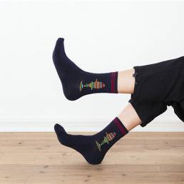 Tubo medio de algodón para hombres calcetines Equipo reforzado resistente al desgaste respirable calcetines