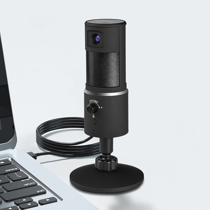 Bakeey Digital Video Micrófono Condensador de grabación Micrófono con 1080P Cámara Webcam Hifi Stereo bluetooth Micrófon