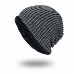 Hombres Tide Knit Wool Sombrero Season Beanie Cap