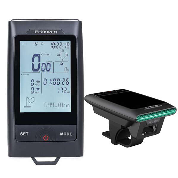 Shanren Wireless Large Screen Corazón Rate Monitor GPS Bluetooth Speed Sensor Smart Bike Computer 260L
