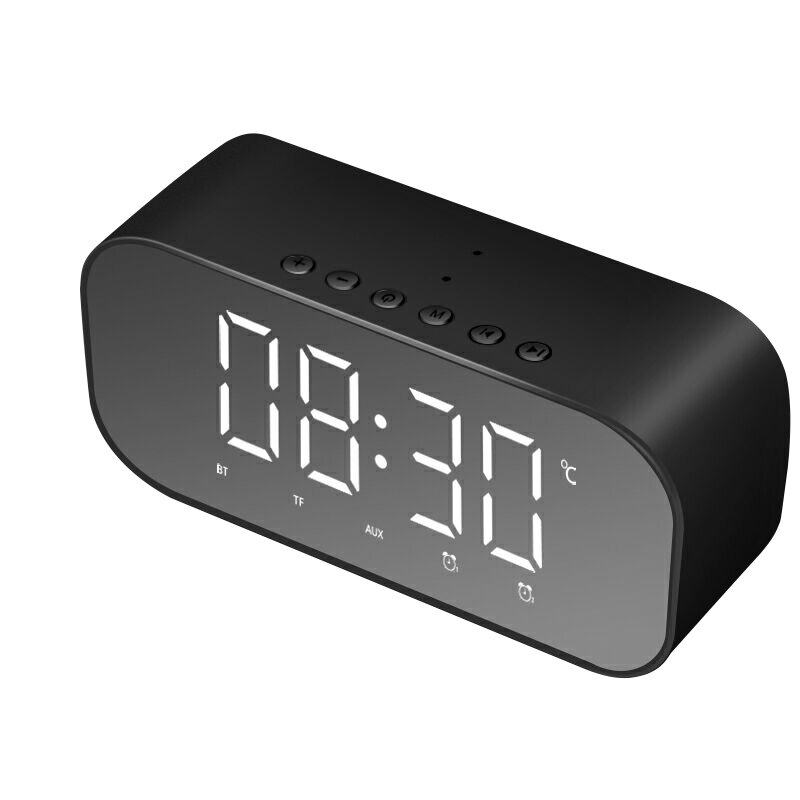 Bakeey A18 Alarma Reloj Altavoces Espejo 3D Pantalla FM Radio LED Pantalla Hi-Fi Subwoofer Bajo bluetooth 5.0 Altavoz mu