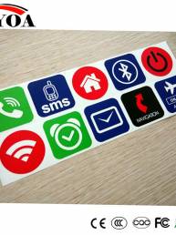 10 Uds Ntag213 NFC etiqueta adhesivos para tarjetas etiqueta Rfid etiqueta adhesiva clave llaveros Token Patrol