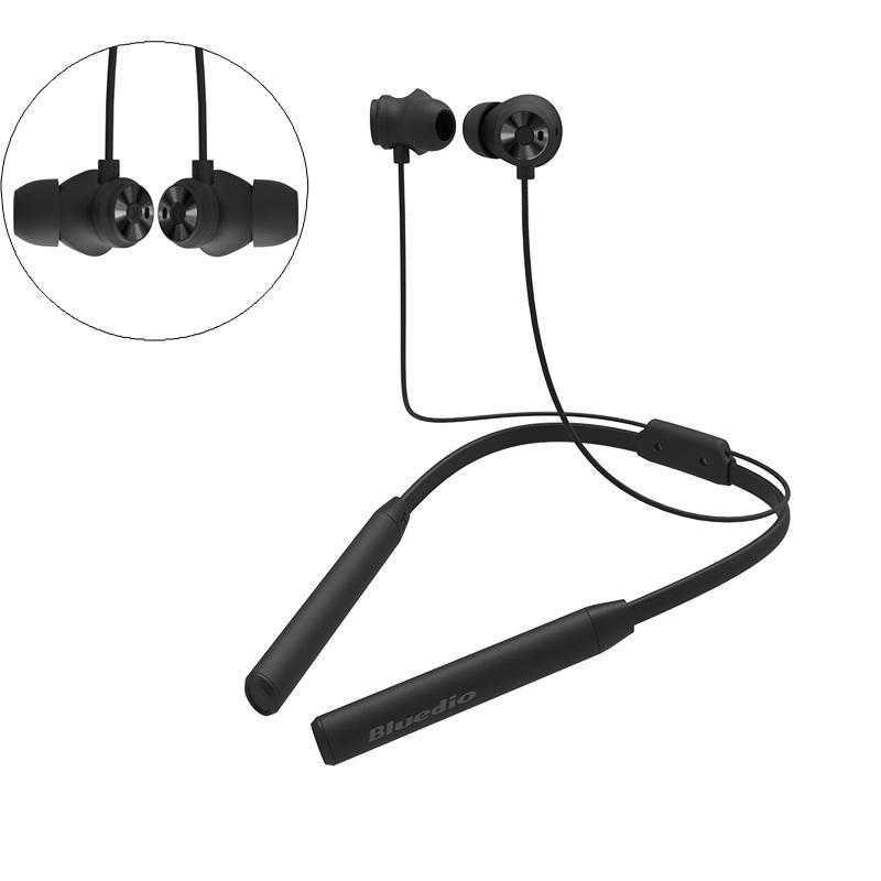 Bluedio TN2 HiFi Active Cancelación de ruido Bluetooth Auricular Cuello magnético para auriculares con micrófono doble