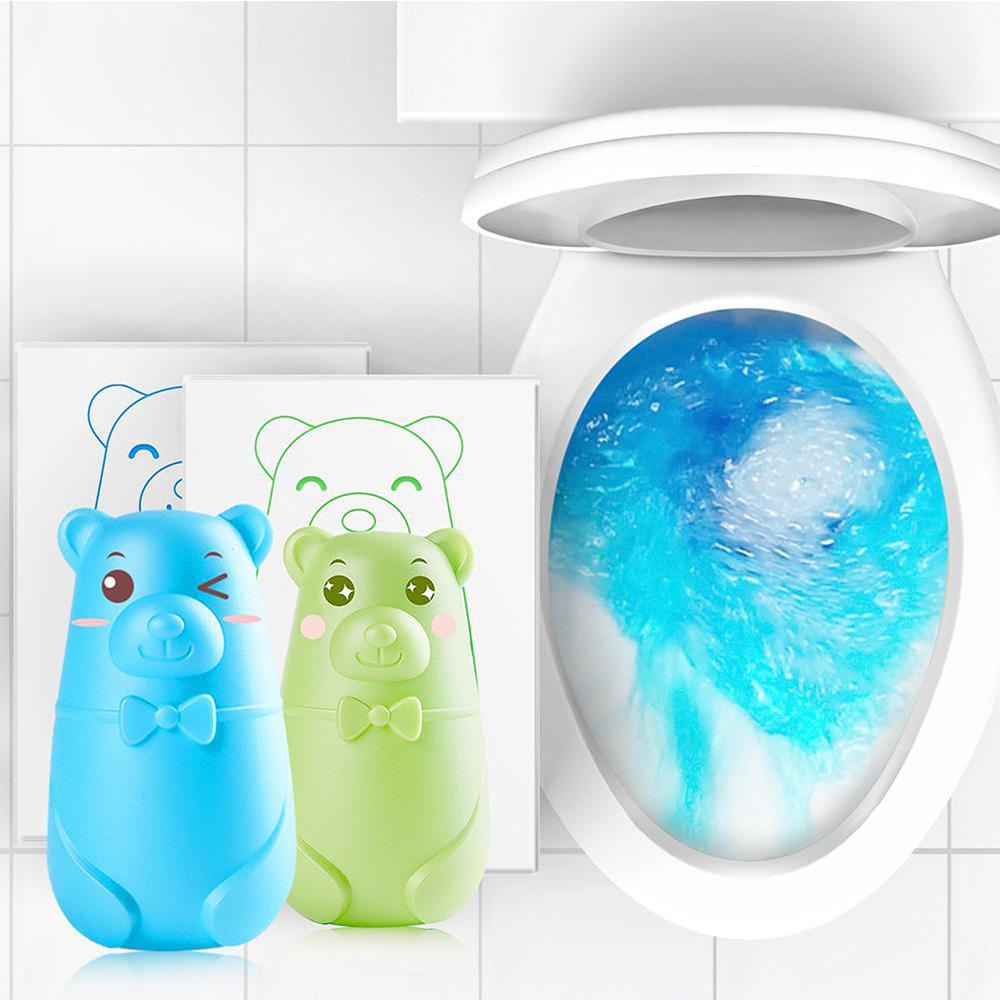 Limpiador automático de inodoros Cute Bear Magia Limpiador automático de inodoros con descarga de agua Ayudante de limpi