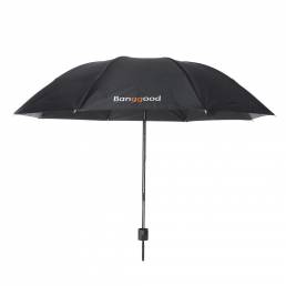 Banggood Umbrella Portable cámping Impermeable Sombrilla plegable negro
