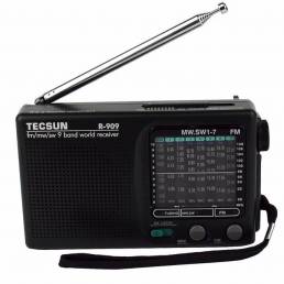 Tecsun R-909 FM AM SW de tiempo completo Semiconductor Multiband estéreo Radio Receptor