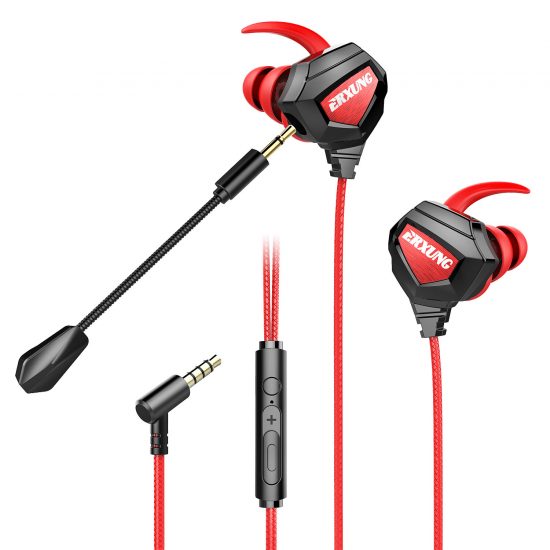 Bakeey TF-1 Wired Gaming Auricular Strereo Dual Dynamic Noise Reduction In-Ear Auriculares Auriculares para videojuegos