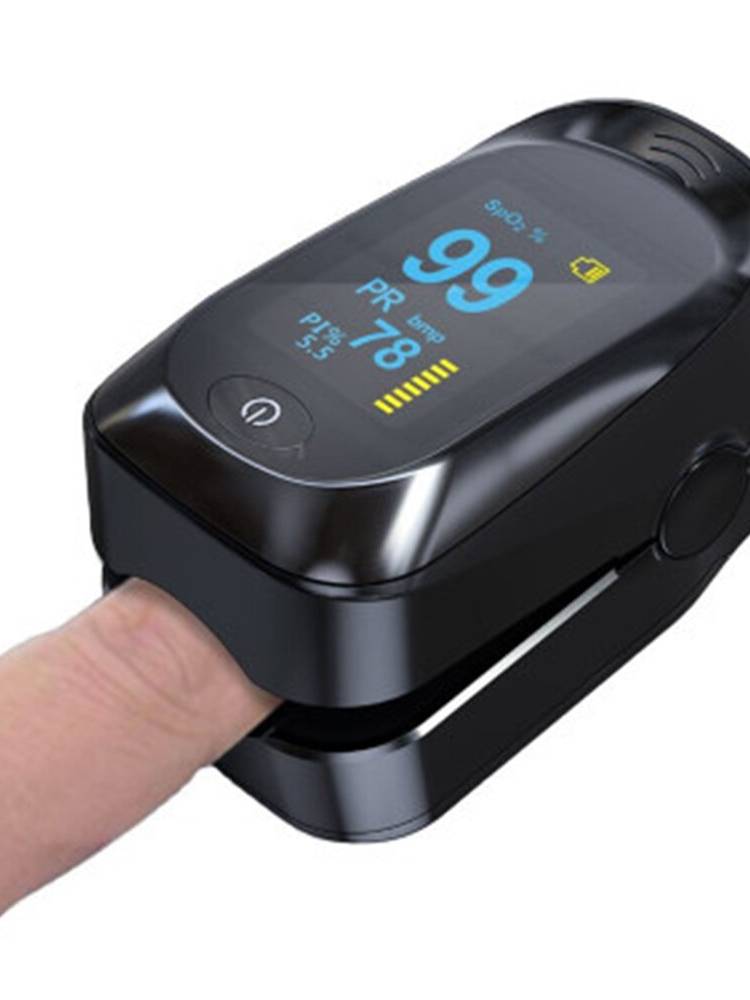 Oxímetro de pulso de dedo Boxym PI PR SPO2 Monitor Saturación de oxígeno en sangre OLED Corazón Tasa Monitor Oxímetros M