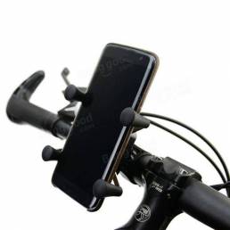 BIKIGHT Soporte de teléfono móvil de bicicleta 360 ° Adjustable X-Grip titular de teléfono de bicicleta de montaña a 5
