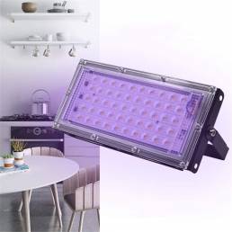 110 / 220V 50W UV LED Esterilizador de ozono con luz de inundación germicida IP65 Impermeable Hogar Cocina Dormitorio Ba