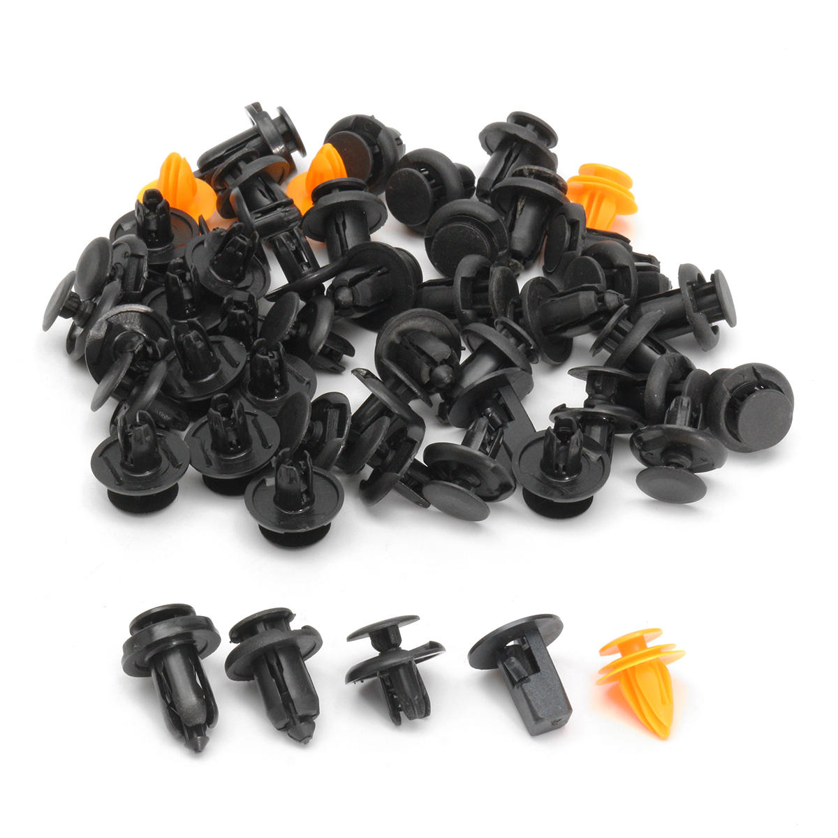 51 piezas de defensas de plástico arcos de ruedas parachoques recortar surtidos de clips para Honda cívica