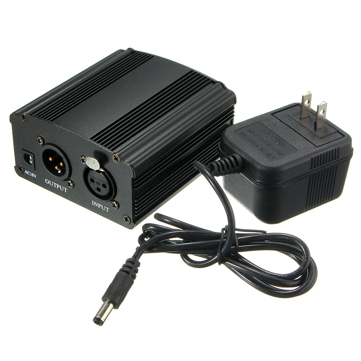 EYS-E001 48V Phantom Adaptador de fuente de alimentación 220V para micrófono de condensador Micrófono