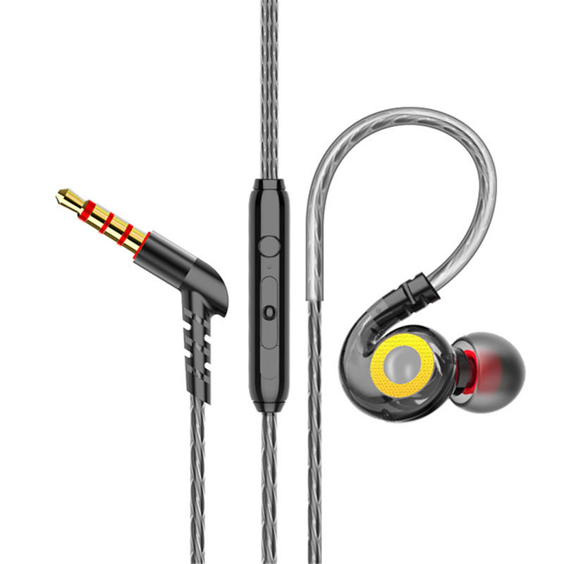 Bakeey T05 Heavy Bass Gaming Sports Hanging Oreja Control con cable de 3.5 mm Auricular Auriculares con micrófono