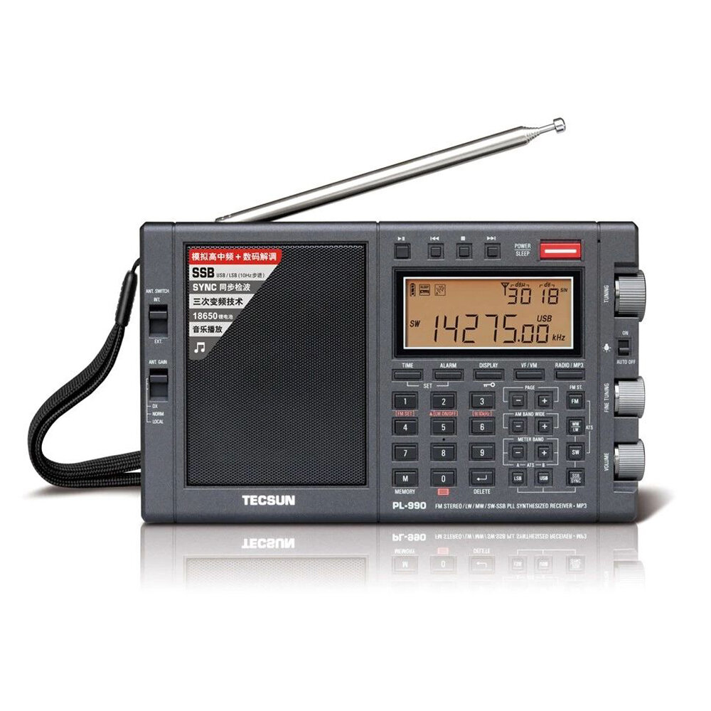 TECSUN PL-990 FM LW MW SW SSB Radio DSP Altavoz estéreo digital para computadora Reproductor de música