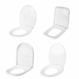 4 Tipo Tapa blanca Tapas del asiento del inodoro delantero Tapa Soft Abrir Cerrar Fácil de limpiar Higer Cubierta del in