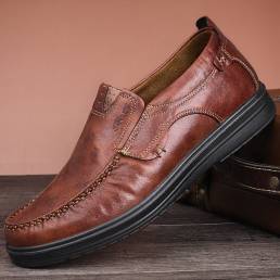 Zapatos de Cuero Oxford Cómodos de Microfibra para Hombres de Gran Tamaño