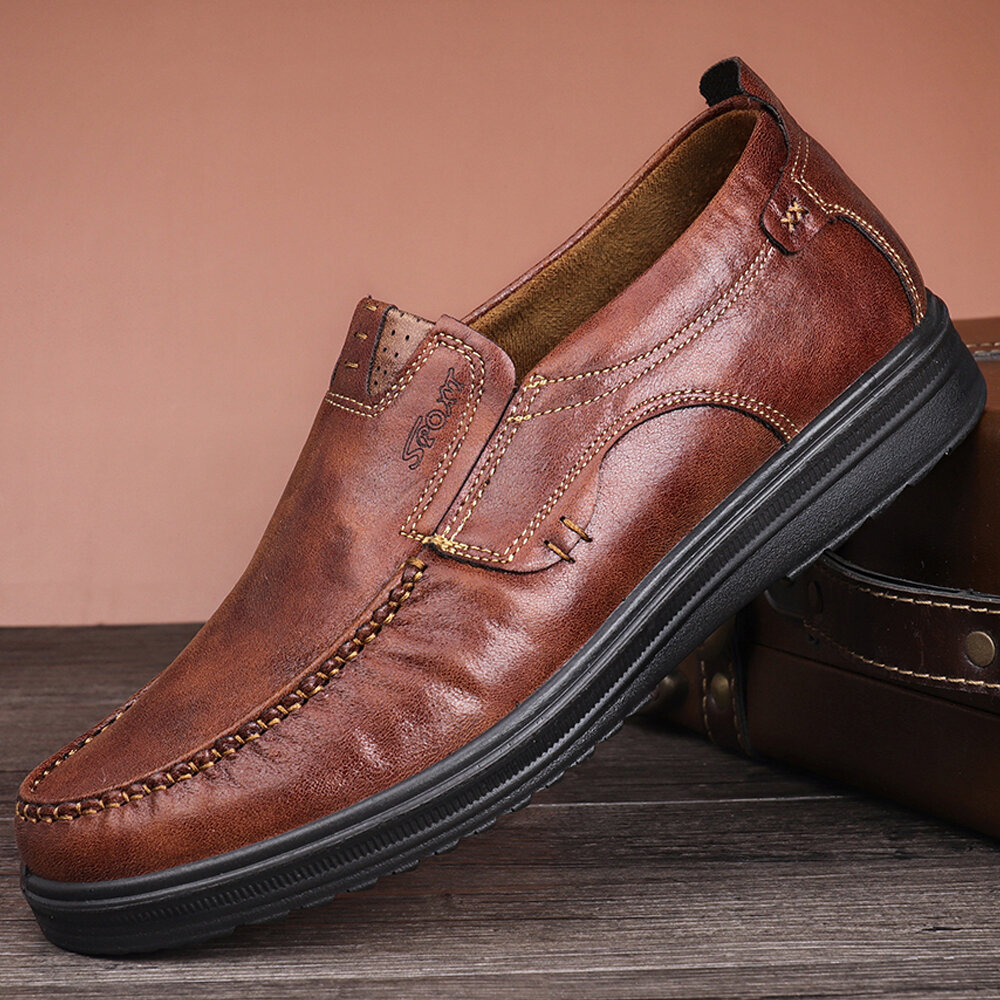 Zapatos de Cuero Oxford Cómodos de Microfibra para Hombres de Gran Tamaño