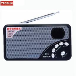 Tecsun A3 FM Estéreo Radio Reproductor de audio con tarjeta TF digital de radiodifusión MP3 portátil Receptor