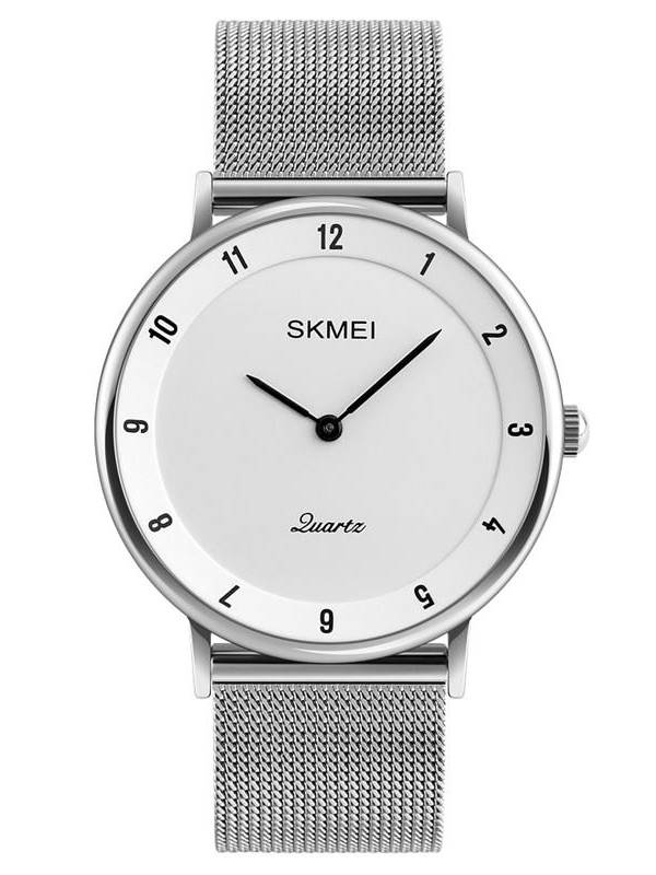 SKMEI 1264 Casual estilo ultra delgado hombres reloj acero inoxidable pulsera reloj de cuarzo movimiento