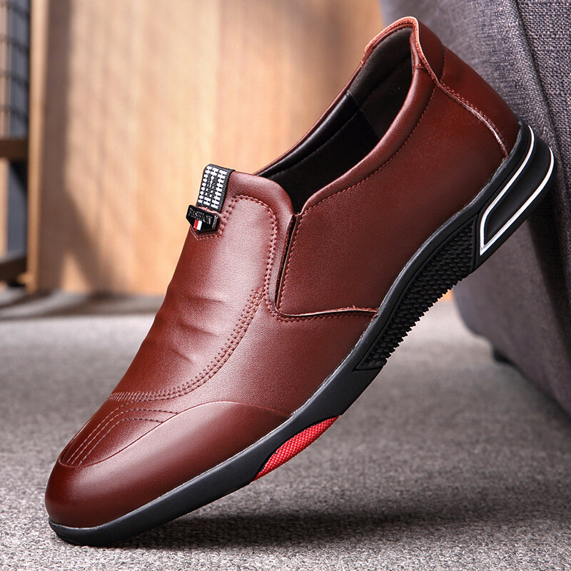 Hombres Piel Genuina Zapatos de negocios informales cómodos y transpirables antideslizantes