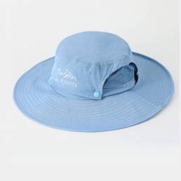 Hombres Verano UV Protección Wild Big Brim 12 Centímetros Visor Ajustable Sun Sombrero Cubo Sombrero Para pesca Montañis