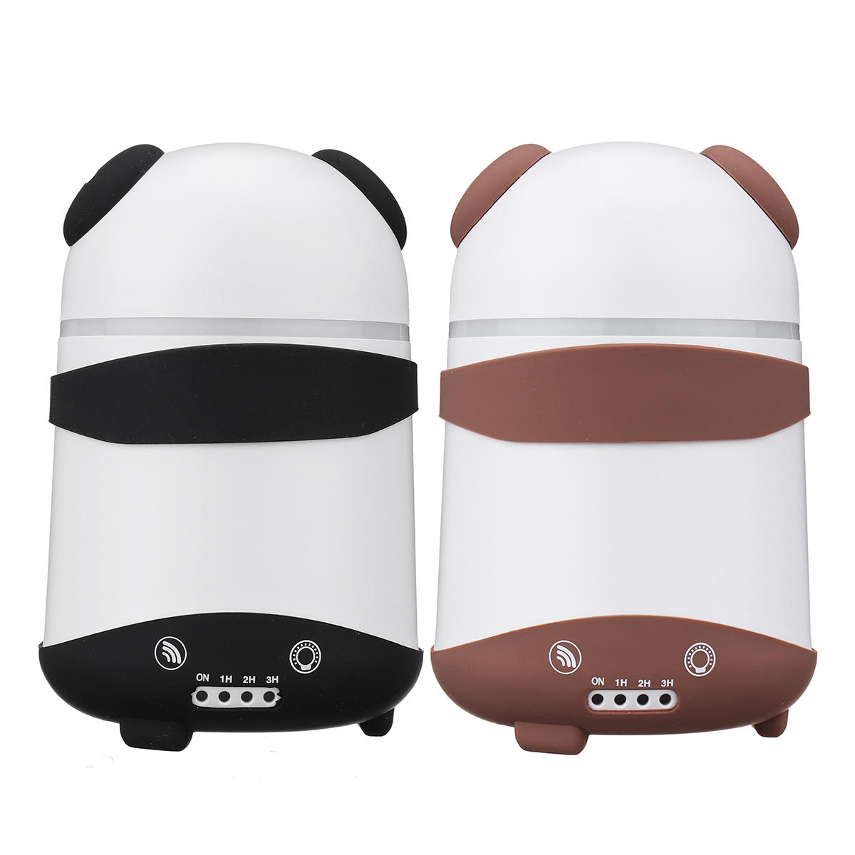 Doble humidificador de aire Oil Difusor Aroma niebla Fabricante LED Cartoon Panda estilo para oficina en el hogar US enc