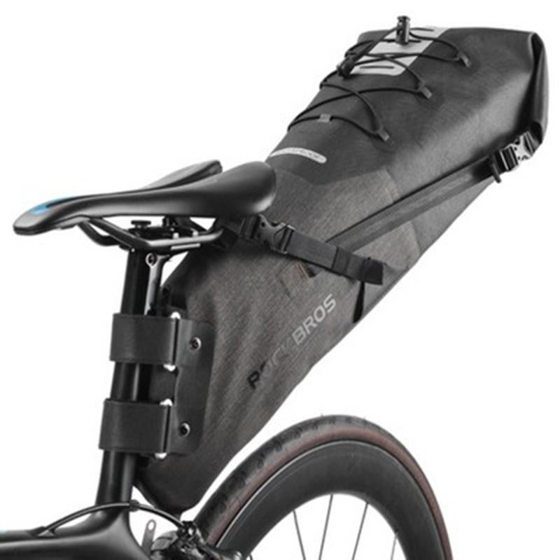 ROCKBROS 10L Impermeable Silla de bicicleta de bicicleta Bolsa Cola de bicicleta plegable de reflexión trasera Bolsa Bic