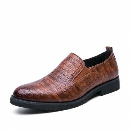 Hombres Retro en relieve Impermeable Resbalón elástico en zapatos suaves informales de negocios