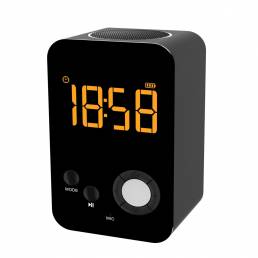 Altavoz bluetooth inalámbrico LED Alarma Reloj Espejo Subwoofer Acústica Soporte MP3 / APE / WMA / FLC / WAV Reproducció