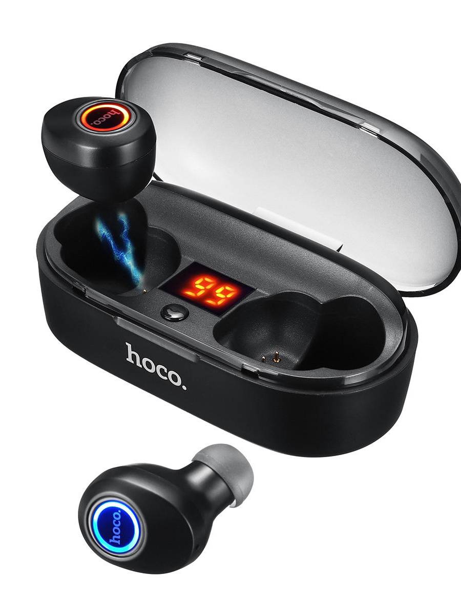 [Bluetooth 5.0] HOCO TWS Auriculares inalámbricos de alta fidelidad LED Pantalla Estéreo bajo CVC6.0 Cancelación de ruid