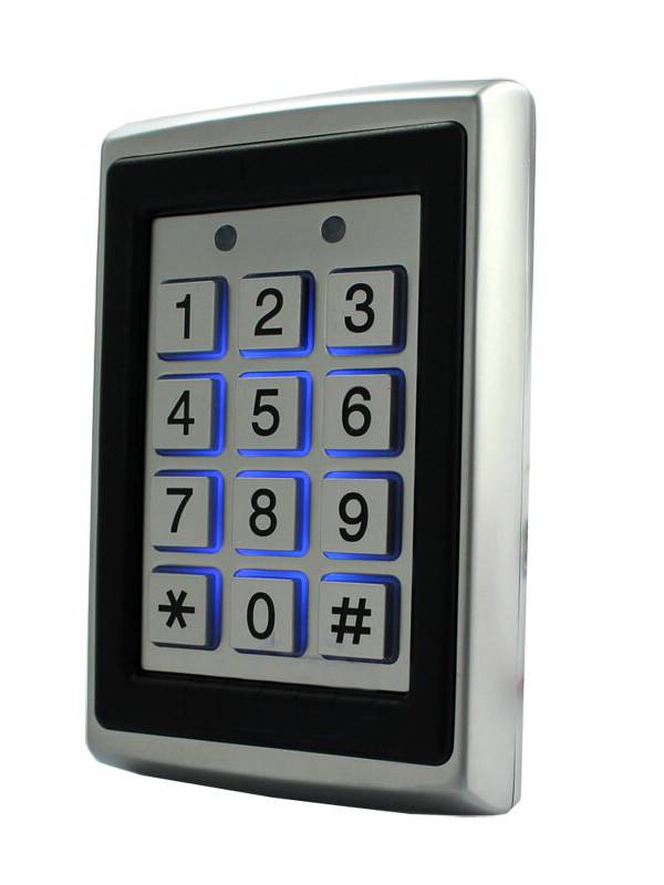 125Khz EM ID Metal Caso Puerta abridor de puerta cerradura RFID Teclado de control de acceso de lector con luz trasera